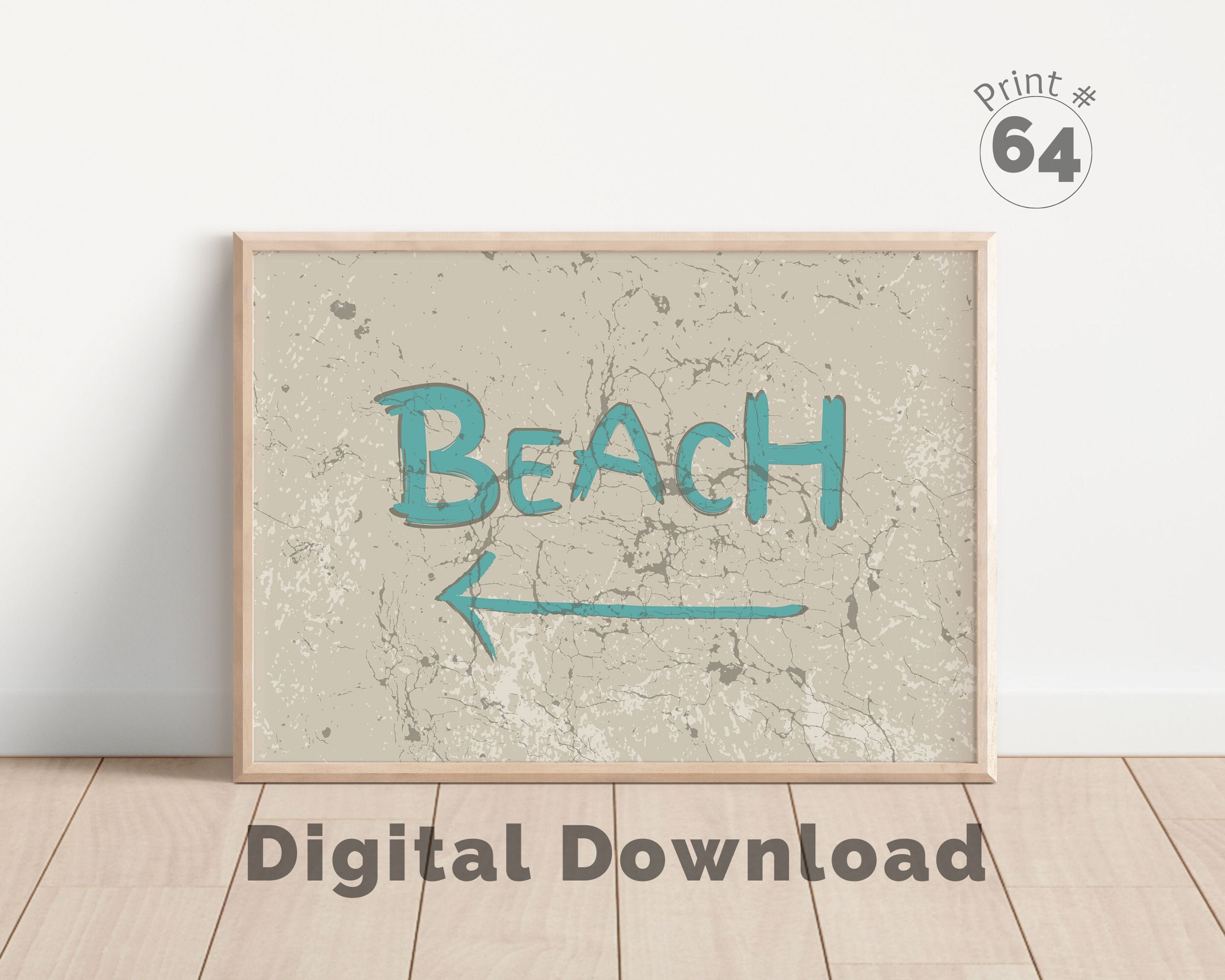 Coastal Wall Art Print Printable Beach Art Boho Beach Print Etsy