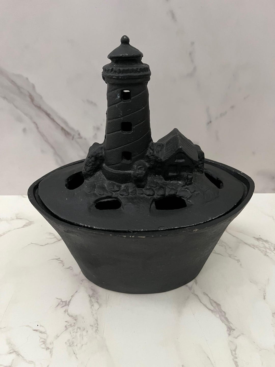 Lighthouse Humidifier Vintage Cast Iron Lighthouse Humidifier Wood Stove Fireplace Steamer ...