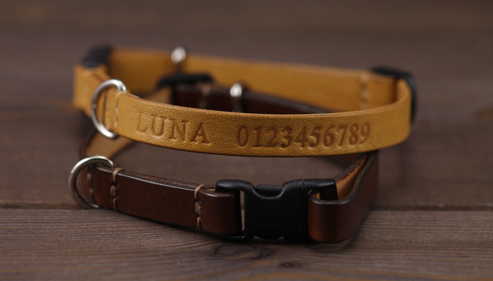 Breakaway pet collar. Personalized cat/small dog collar. Soft Etsy