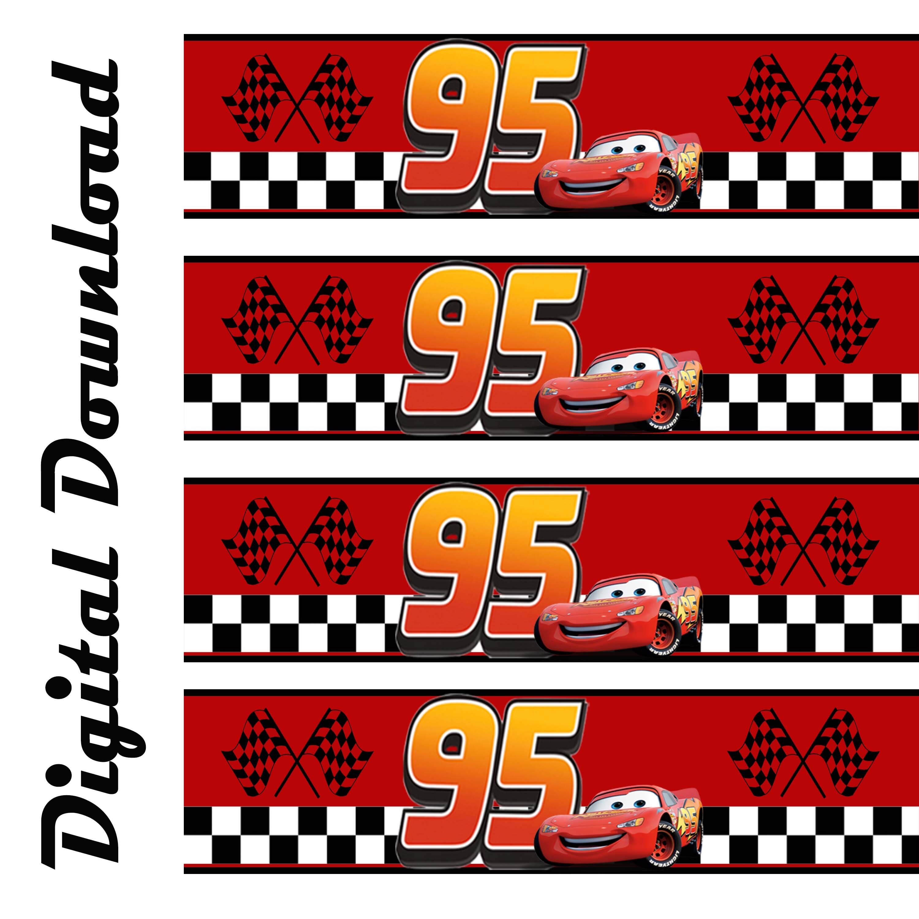 Cars Drink Wrap Label Lightning McQueen Wrap Label Water | Etsy