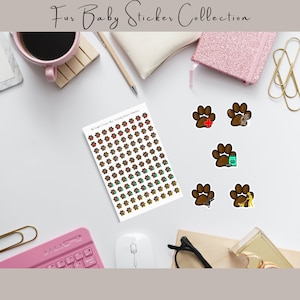 108 Fur Baby Sticker Sheet, Doggy Planner Stickers, Puppy Sticker Sheet, Vet Appointment Stickers, Dog Food Planner Sticker, Groomer Sticker