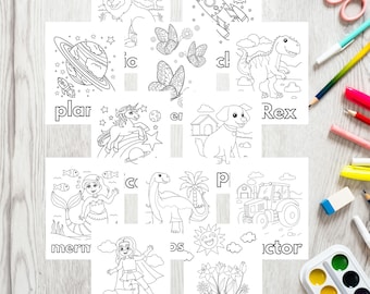 Coloring Pages, Kids Coloring Sheets, Coloring Pages for Kids, 12 Coloring Pages