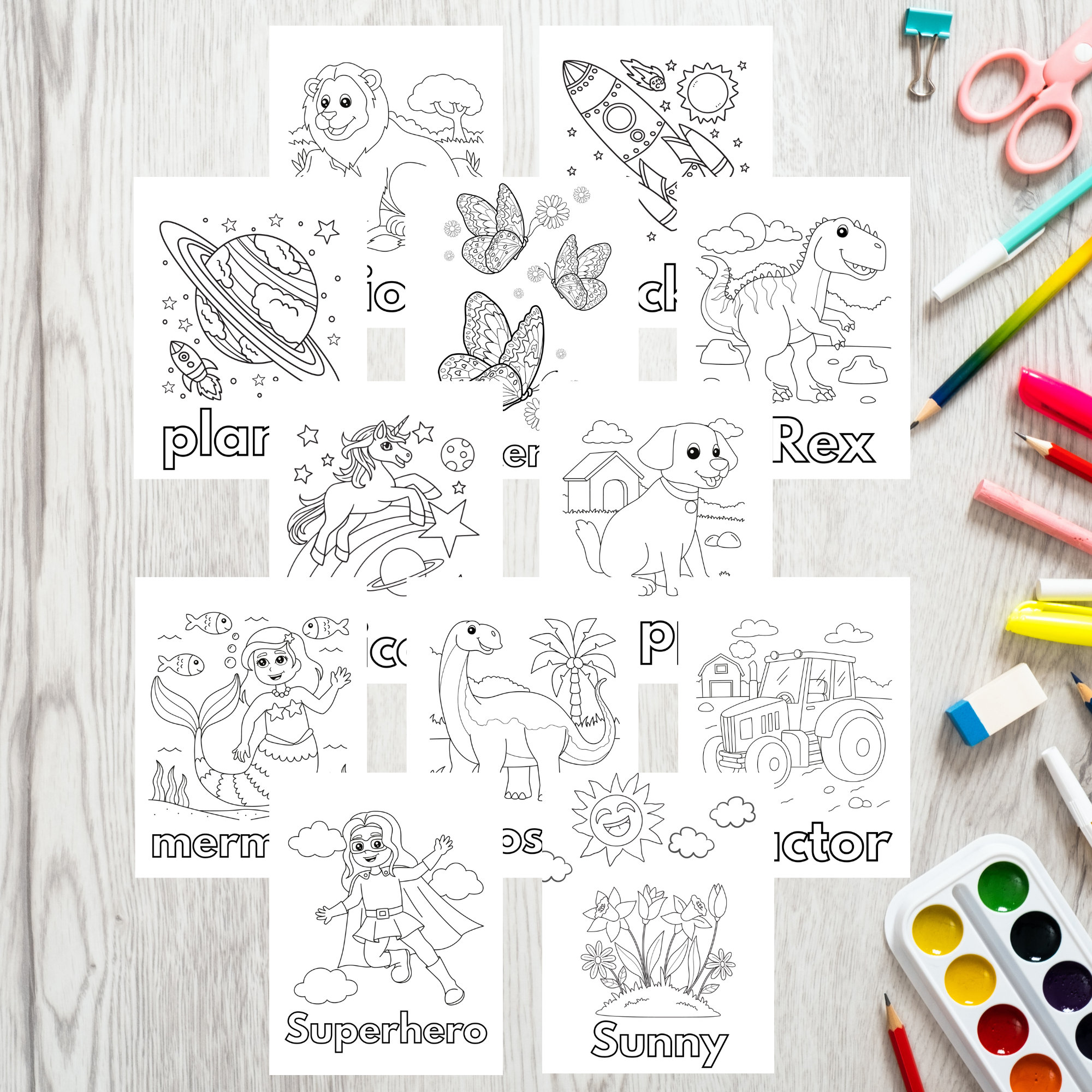 Coloring Pages Kids Coloring Sheets Coloring Pages for Kids - Etsy