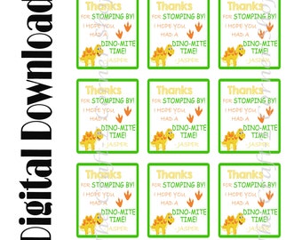 Dinosaur Thank You Cards,Dinosaur Thank You Tags,Dinosaur Birthday Party Decor,Dinosaur Party Favor Tags,Dinosaur Thank You Party Favor Tags