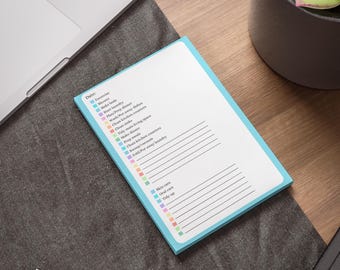 Daily Planner Note Pad | Colorful Habit Tracker To-Do List- Pre-Filled
