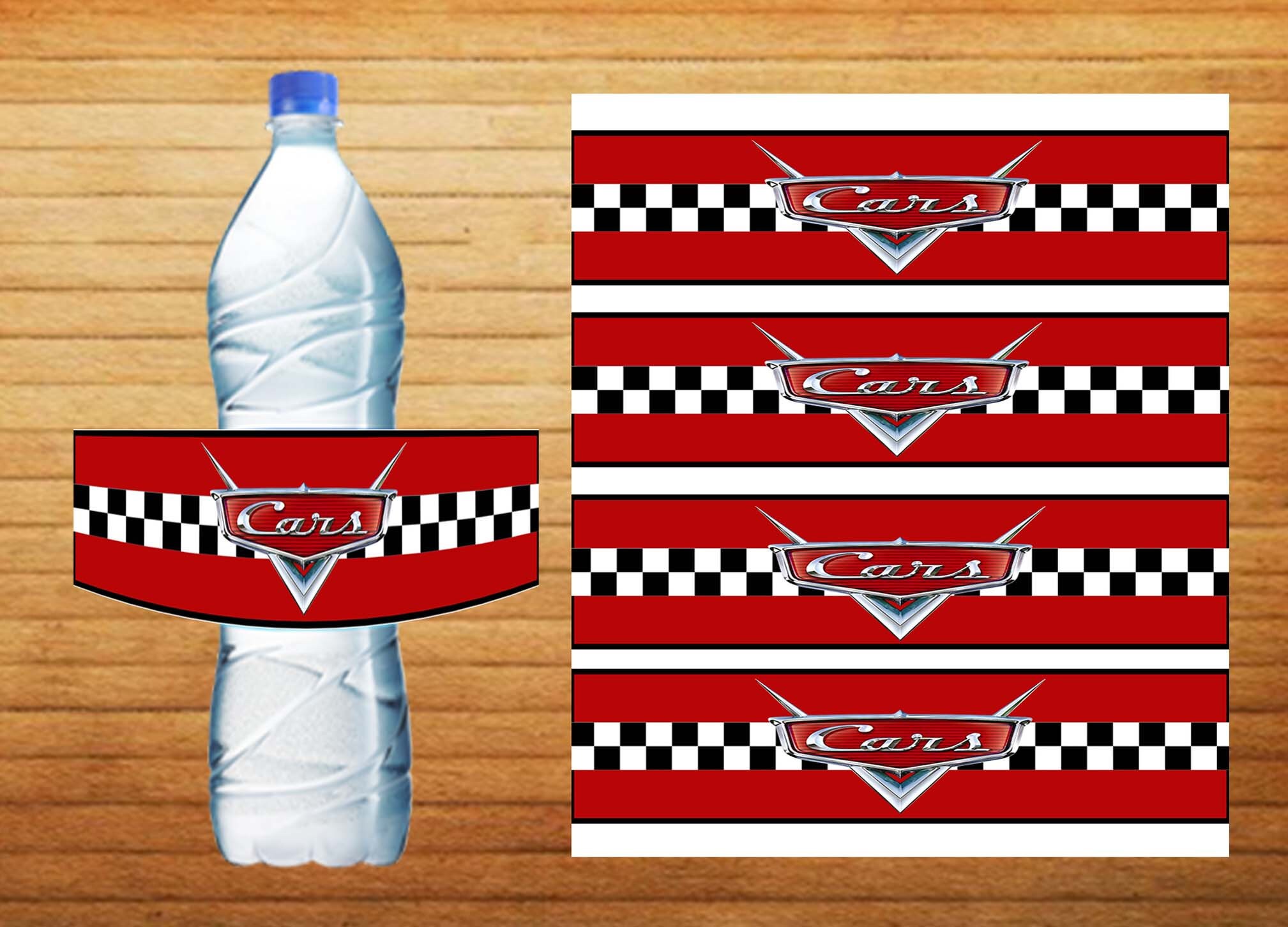disney cars drink wrap labels water bottle labels printable etsy ireland
