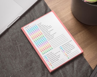 Weekly Planner Note Pad | Colorful Habit Tracker To-Do List- Pre-Filled