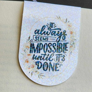 Motivational Magnetic Bookmark