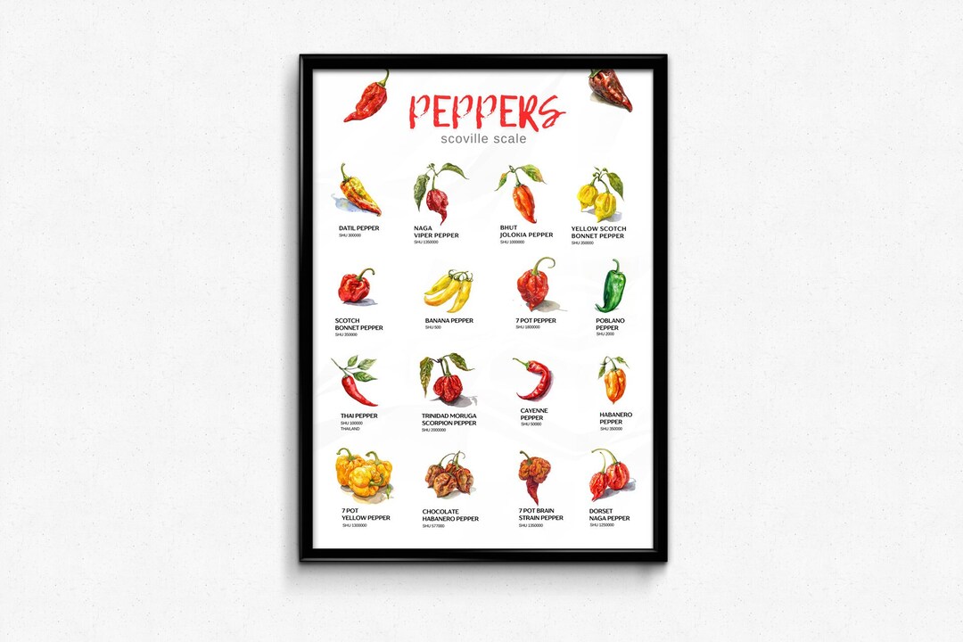 Kitchen Posters, Watercolor, Poster, Chili Pepper, Interior, Design ...