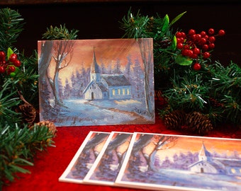 Christmas Eve At Dusk ~ Original Artwork Christmas Card Pack