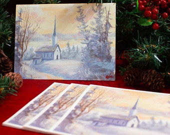 Sunrise on Christmas Day ~ Original Artwork Christmas Card Pack