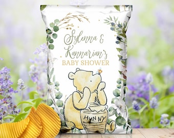 Winnie the Pooh Chip Bag Wrapper | Baby Shower, Birthday (Digital)
