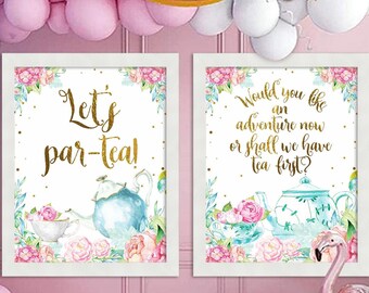 Alice in Wonderland Tea Party Art Prints | Whimsical Decor (Digital Download)