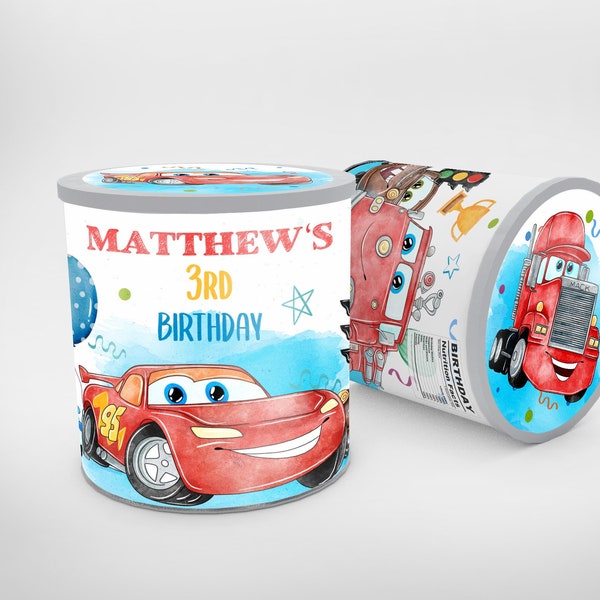 MCQUEEN the Lightning PRINGLES Label Wrapper, McQueen Birthday Boy Party Treat Snack Packaging, Custom Printable Digital