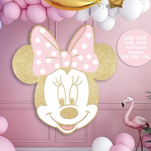 BACKDROP MINNIE MOUSE Birthday party decor, Minnie Mouse Printable wall vinyl, Minnie Mouse wall decal, Decoration Birthday Backdrop