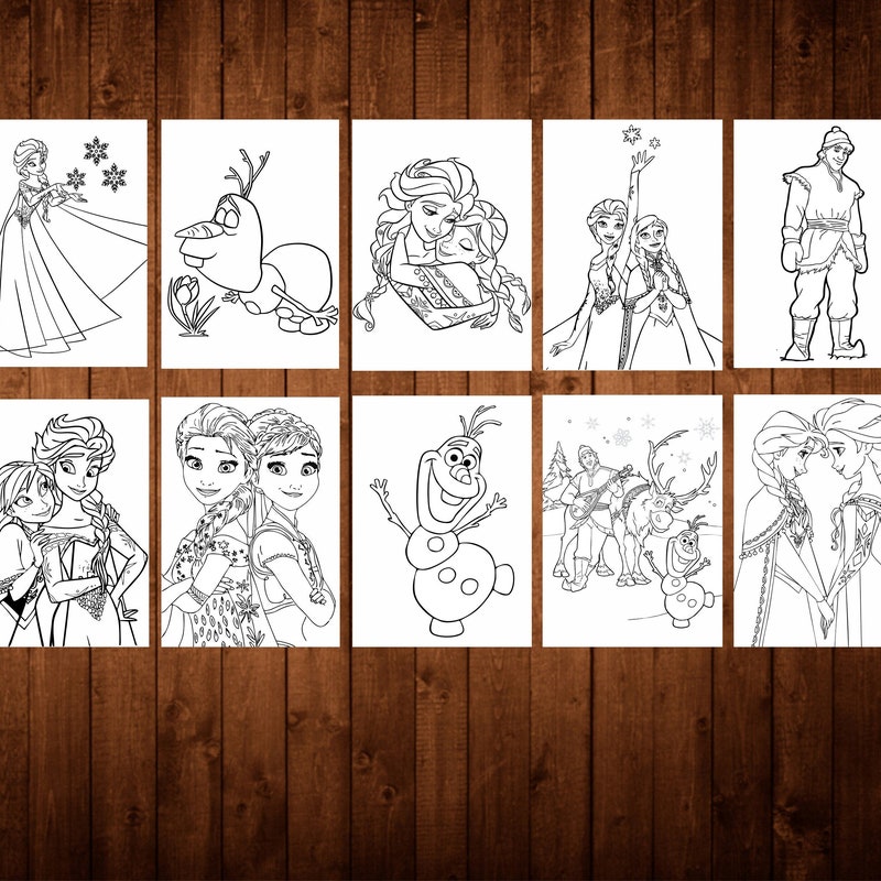 Coloring Elsa Sheets - Etsy Australia