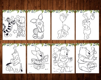 Winnie the Pooh Coloring Pages | Kids Party Activity (Digital Download)