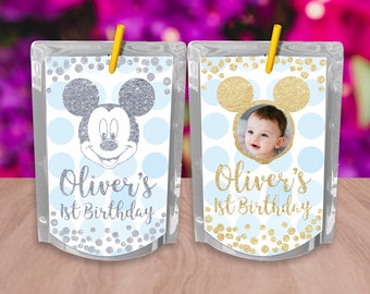 Mickey Mouse Capri Sun Label | Birthday Party Favor (Digital Download)