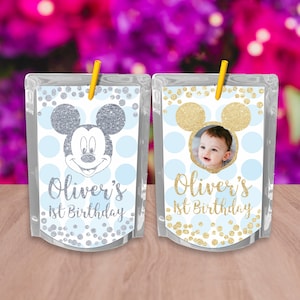 MICKEY MOUSE Capri Sun Label Birthday Party, Mickey Mouse Capri Sun Sticker Juice Pouch Label, Custom printable digital download