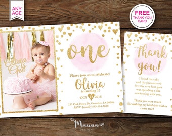 first birthday girl invitation etsy