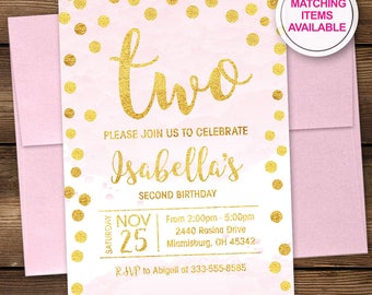 tea for two birthday invitation girl second birthday etsy