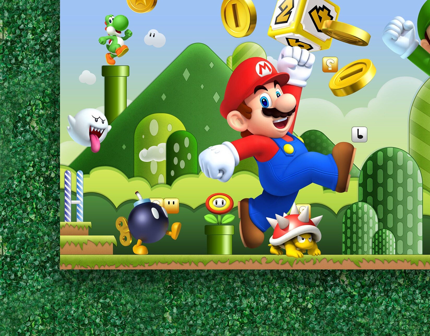 Super Mario Backdrop | Custom Birthday Photo Prop (digital File) - Etsy
