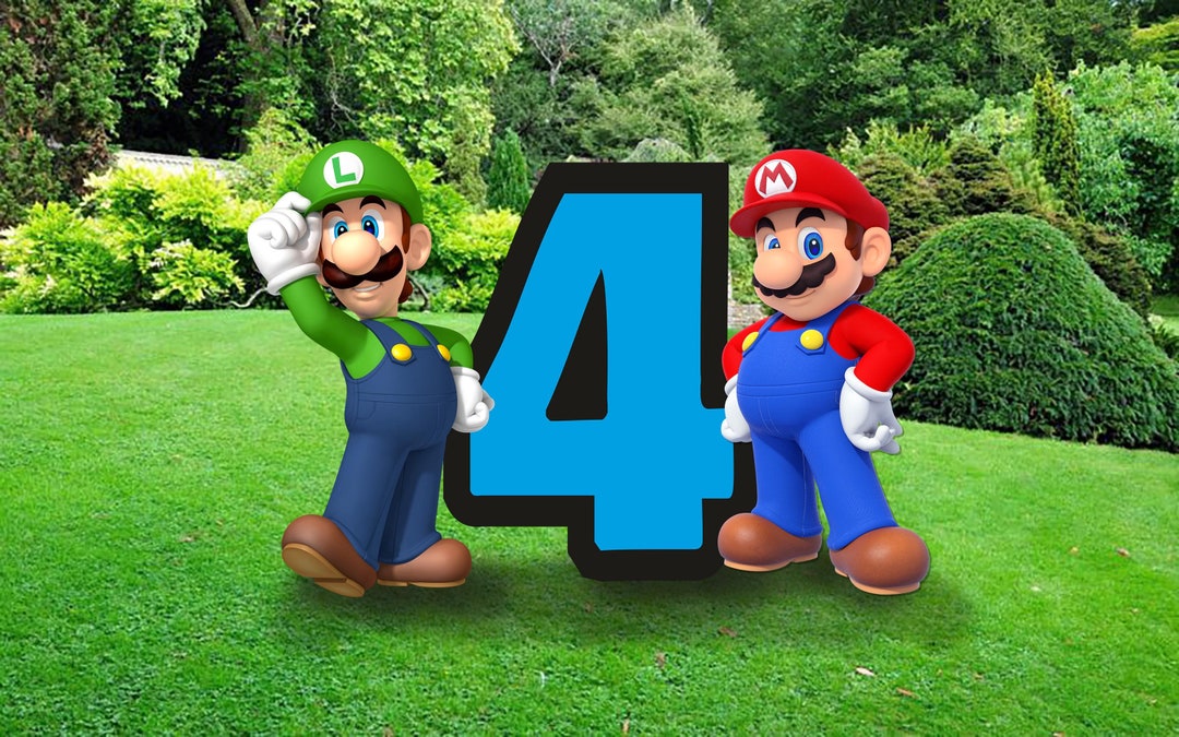 SUPER MARIO LUIGI Bros Photo Prop, Super Mario Luigi Birthday Party Decoration Custom Backdrop, Printable Digital Download - Etsy UK