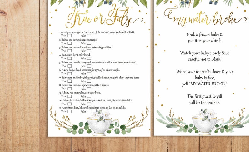 Gender Neutral Baby Shower Games Bundle | 6 Printable Games | Instant ...