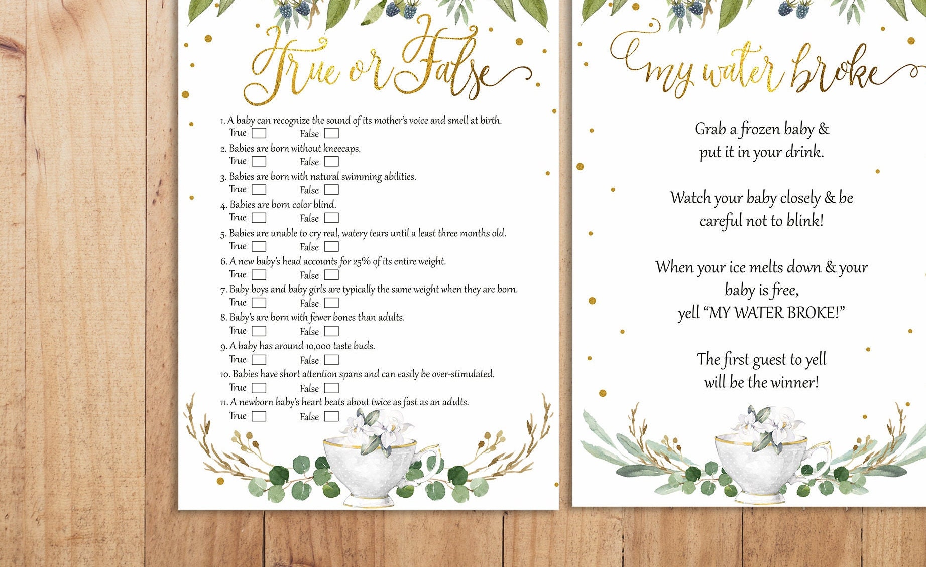Gender Neutral Baby Shower Games Bundle | 6 Printable Games | Instant ...