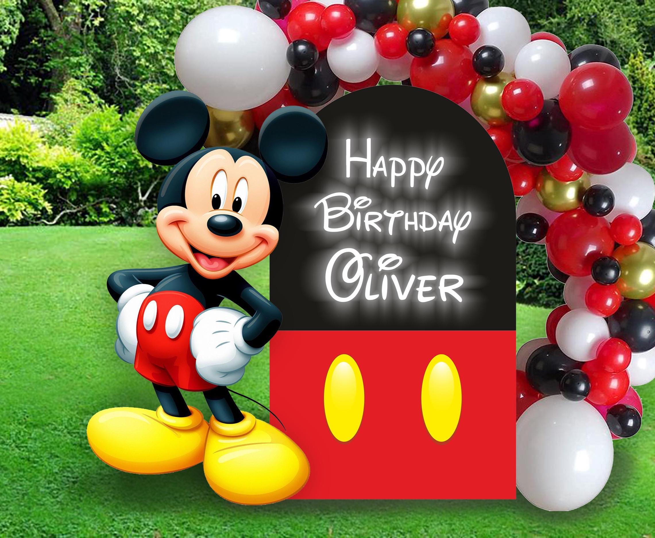 MICKEY MOUSE Photo Prop Backdrop Arch Mickey Mouse Birthday Party Decoration, Custom Printable digital