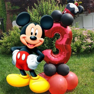 MICKEY MOUSE Photo Prop, Mickey Mouse Birthday Party Decoration, Mickey Mouse Backdrop, Printable digital instant download