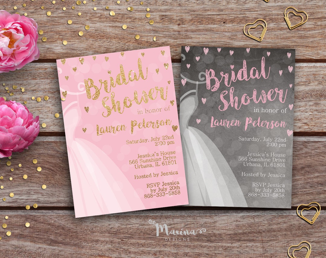 BRIDAL SHOWER INVITATION, Wedding Shower Invite, Bridal Party