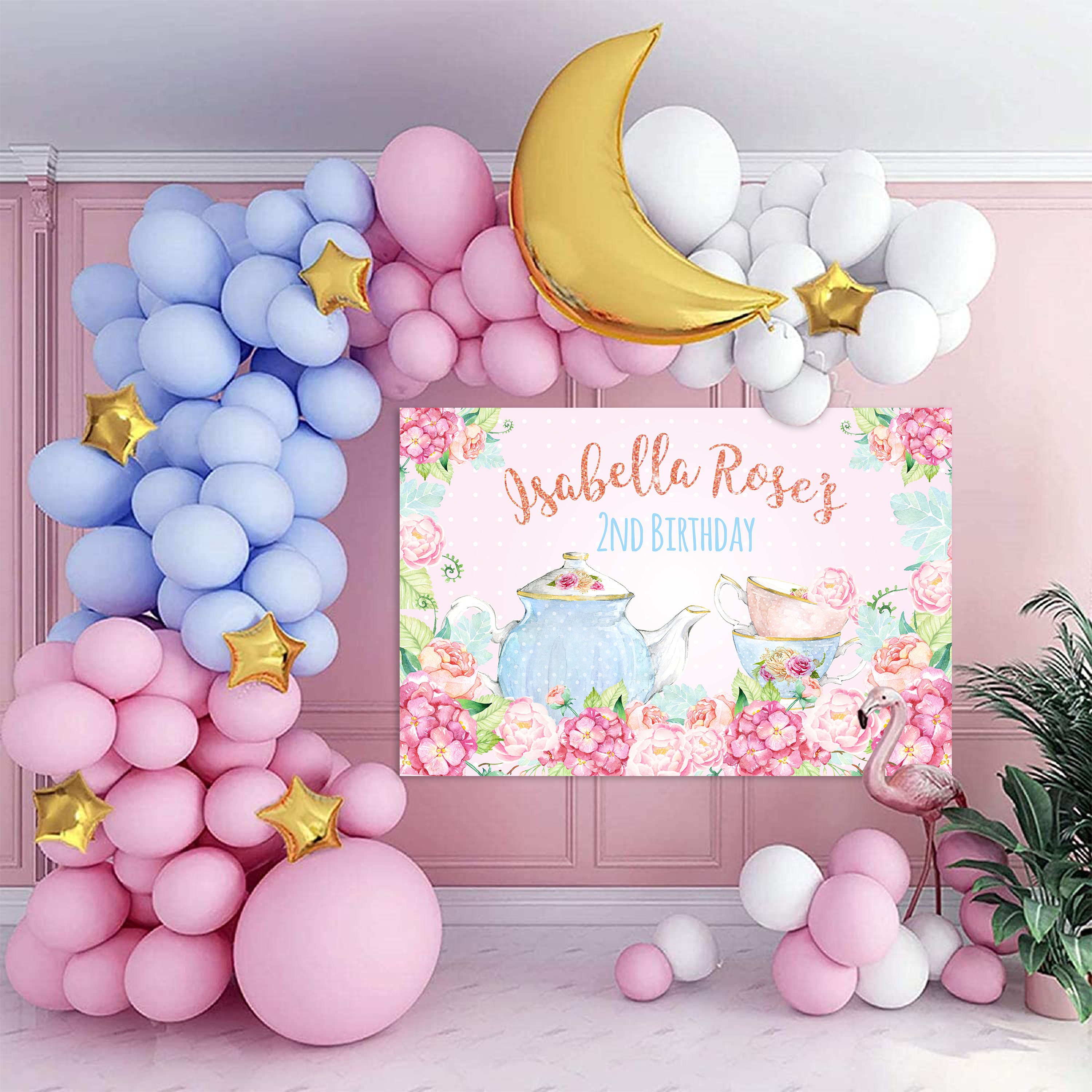 Tea for Two Backdrop Party Wall Decal Tea Sign Wall Vinyl - Etsy