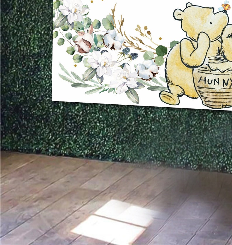 Winnie the Pooh Baby Shower Backdrop | Gender Neutral Decor (Digital Download) image 8