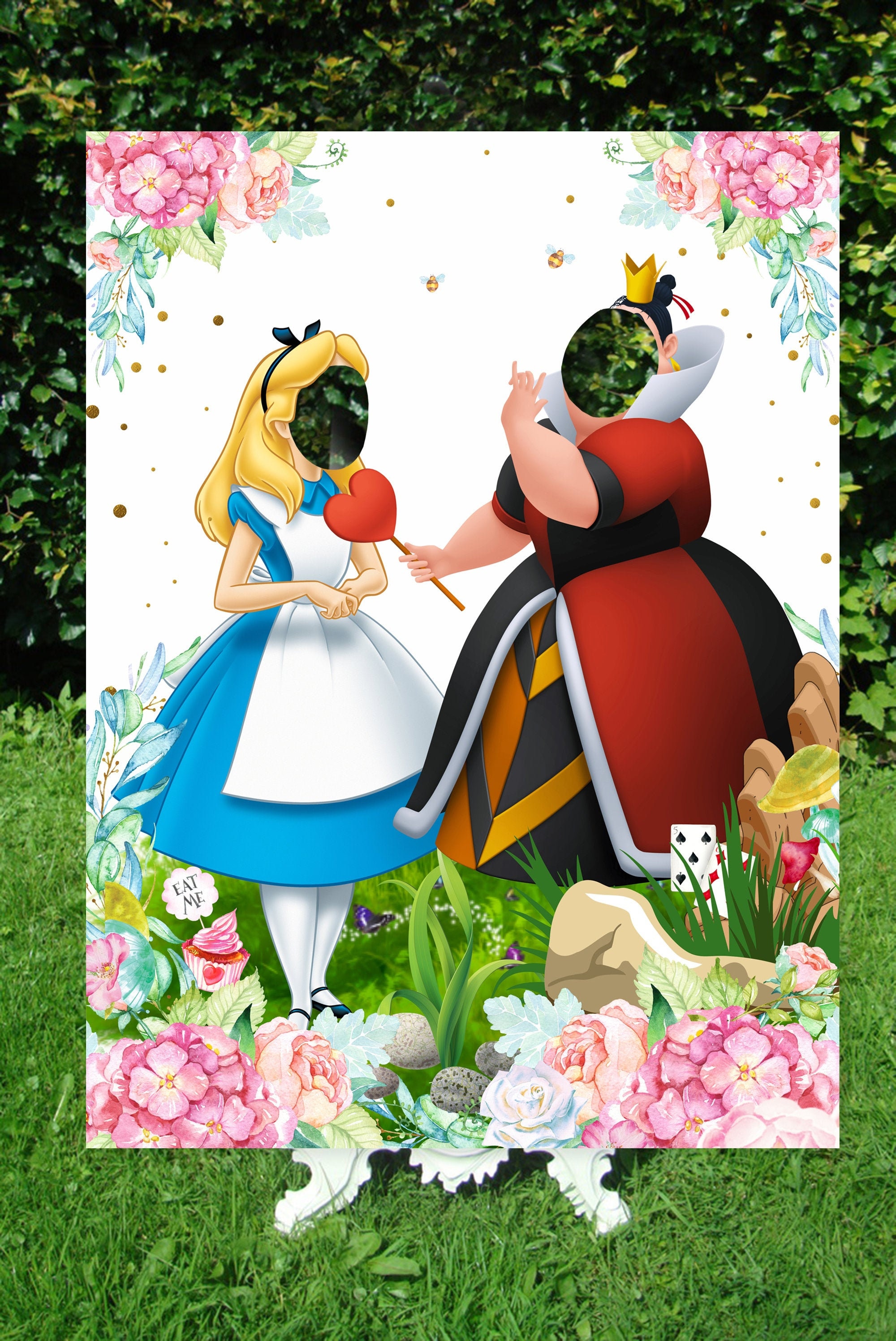Alice in Wonderland Face in Hole Photo Prop | Tea Party Backdrop Standee |  Birthday, Bridal Shower, Wedding | Printable Instant Download - Etsy, image size:2000x2992