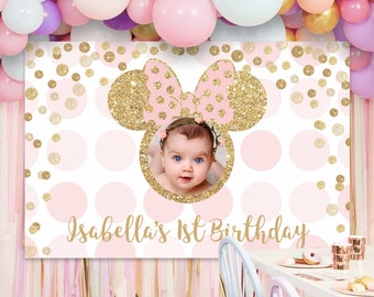 BACKDROP MINNIE MOUSE Birthday Party Wall, Minnie Mouse Printable