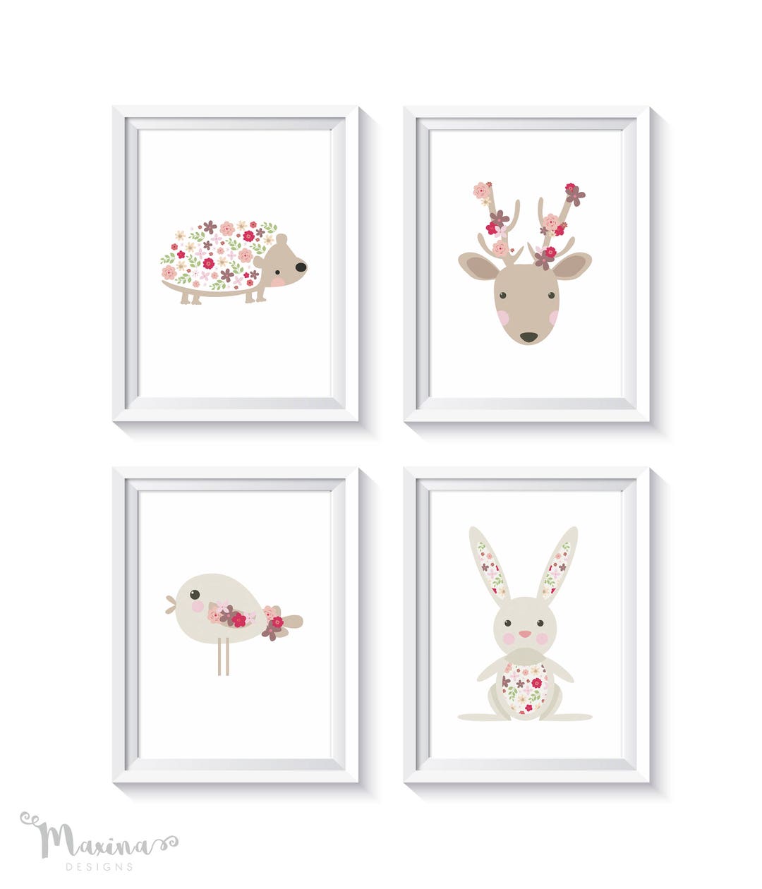 Nursery Room Decor, Wall Art Printable, Forest Animals Prints, Wall ...