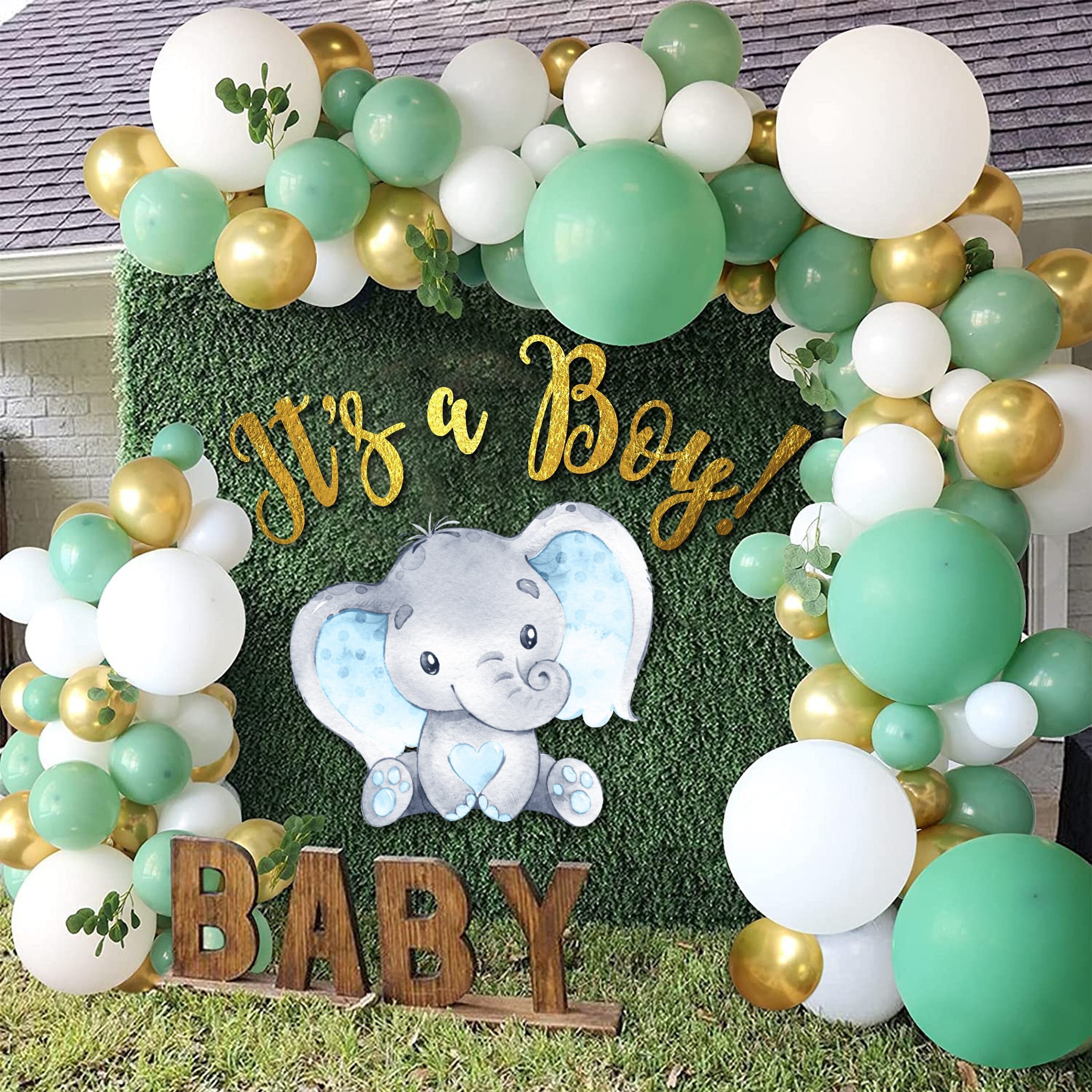 Shower Balloon Arch Baby Boy Shower Elephant Centerpieces Baby
