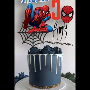 SPIDERMAN SVG CUMPLEAÑOS Pastel Centros de Mesa Toppers, Spiderman Photo Props Spider-man, Descarga instantánea digital Imprimible, Archivos Svg Pdf Png imagen 9