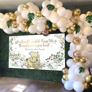 Winnie the Pooh Baby Shower Backdrop | Gender Neutral Decor (Digital Download) image 4
