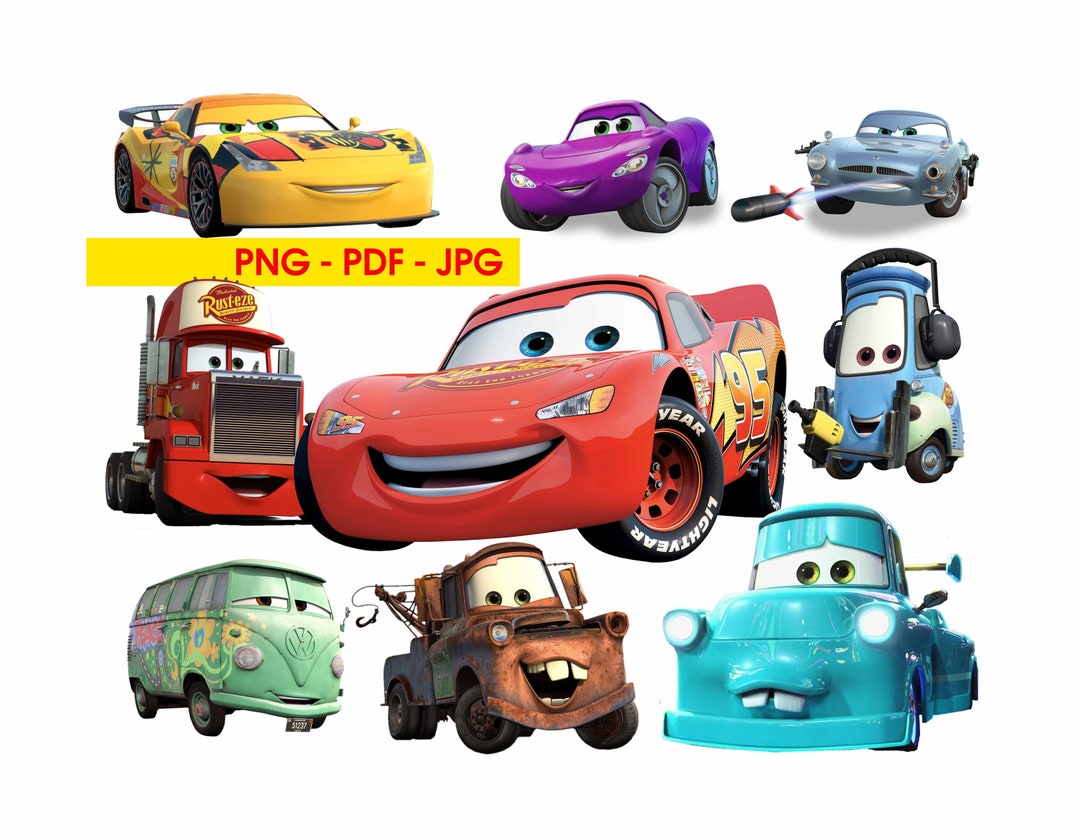 MCQUEEN the Lightning PNG PDF Jpg Print Files, Digital Instant Download ...