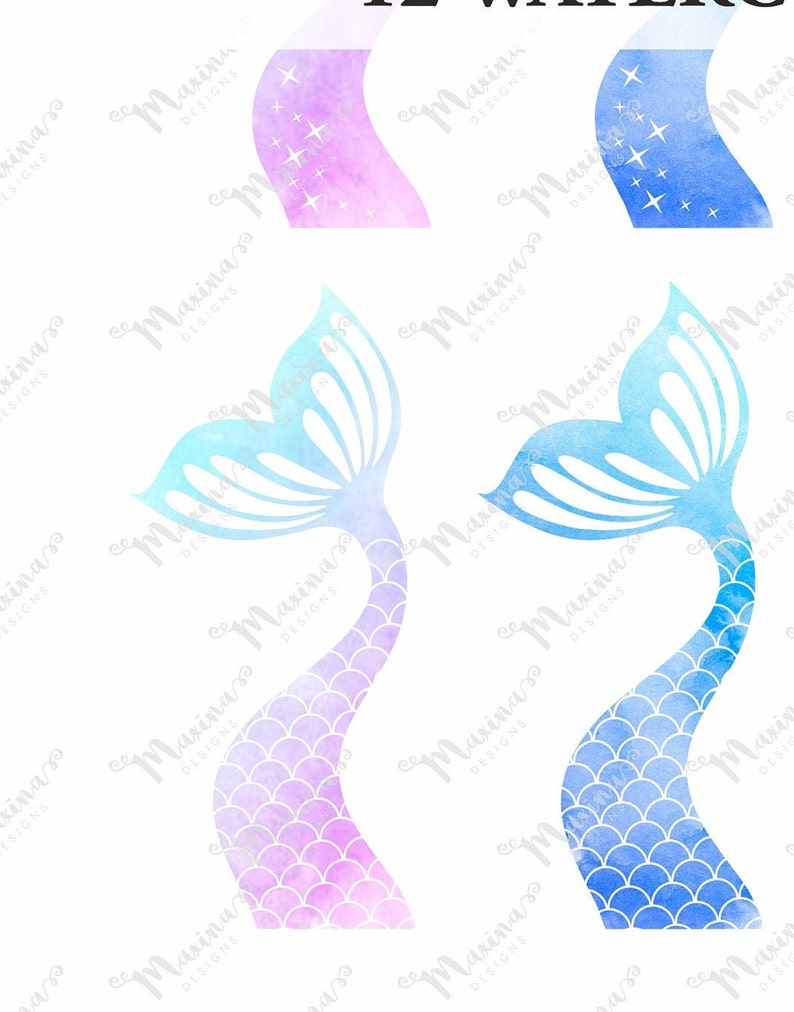 Download Clip Art Cute Mermaid Clipart Mermaid Birthday Girl Svg Mermaid Svg Tail Cricut Sea Beach Svg Silhouette Cut Files Art Collectibles