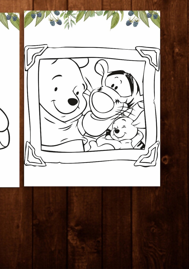 WINNIE THE POOH Birthday Games Winnie Sheets Coloring Pages - Etsy