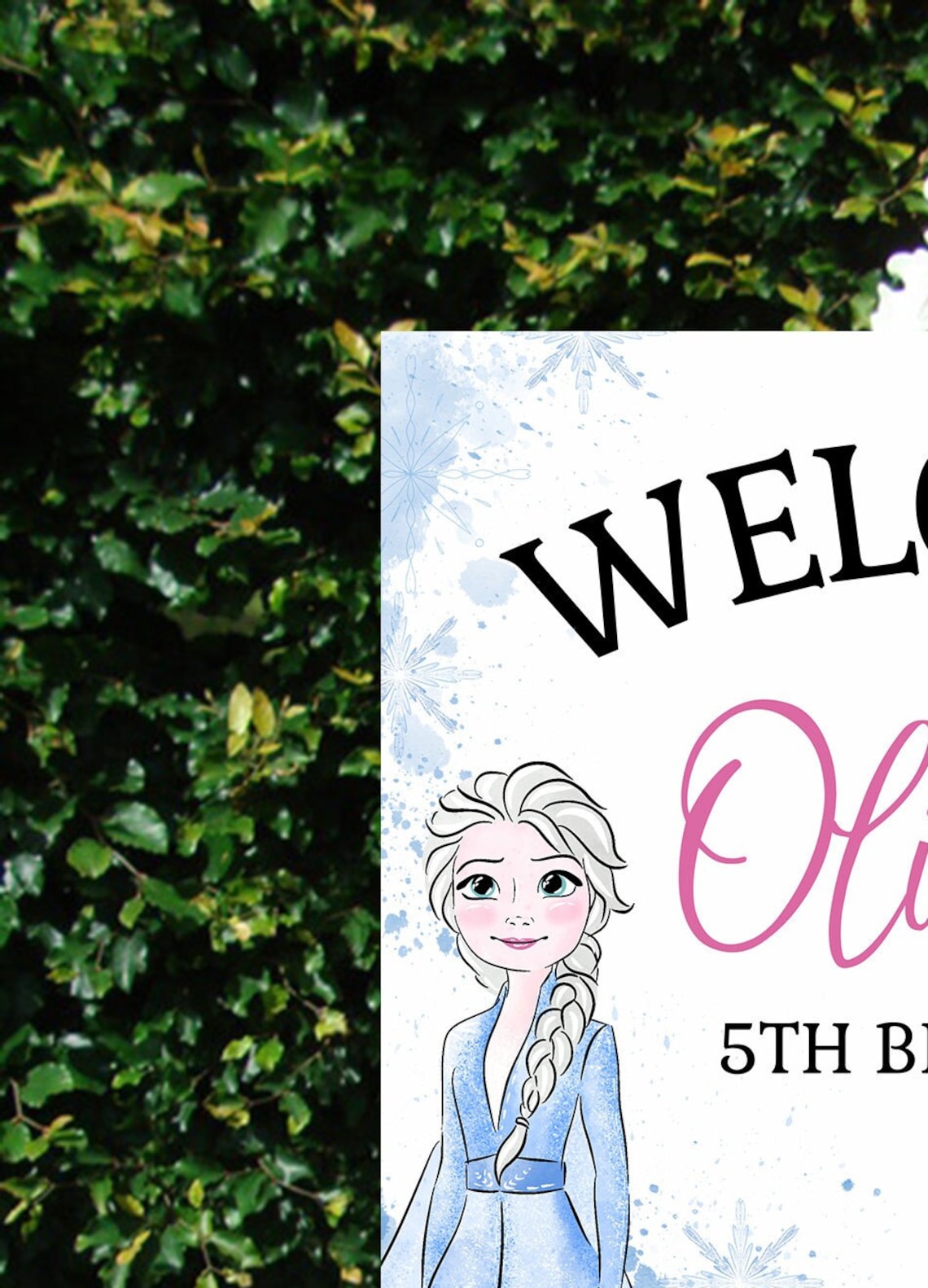Frozen Birthday Welcome Sign | Custom Elsa Anna Poster | Personalized ...