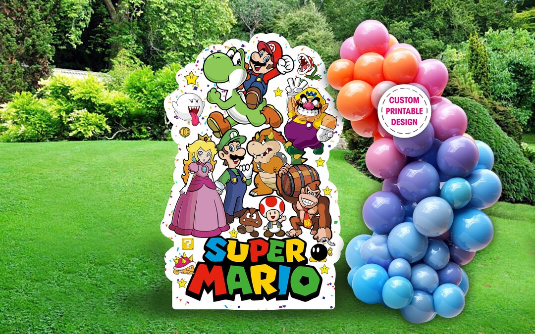 SUPER MARIO BACKDROP Photo Prop Big Decor Birthday Party Decoration Mario and Luigi Stand Board Banner, Printable Digital - Etsy UK