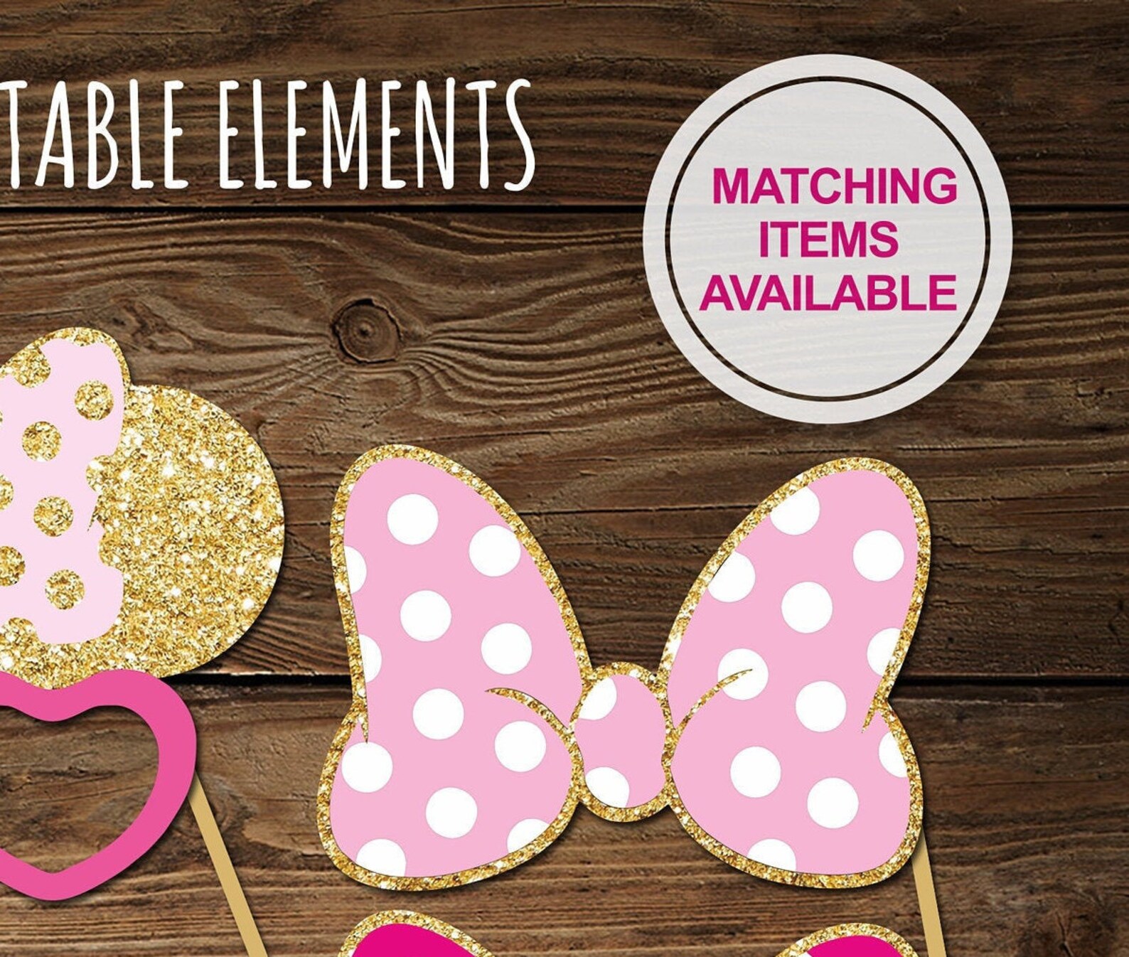 MINNIE MOUSE PROPS Minnie Mouse Party Props Minnie Mouse Etsy