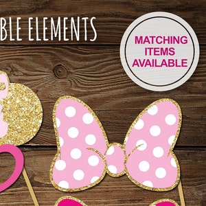 MINNIE MOUSE PROPS, Minnie Mouse Party Props, Minnie Mouse Photo Booth ...