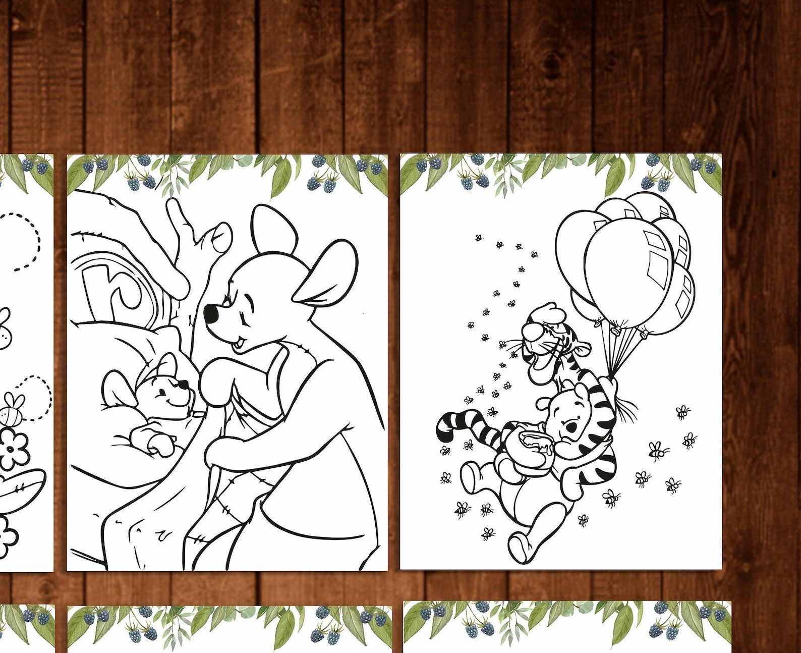 WINNIE THE POOH Birthday Games Winnie Sheets Coloring Pages - Etsy
