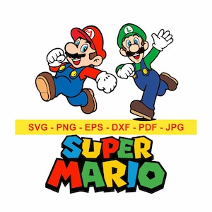 SUPER MARIO SVG Png Dxf Pdf Jpg Eps, Cricut Super Mario und Luigi SVG-Dateien, Sofortiger Download Bundle