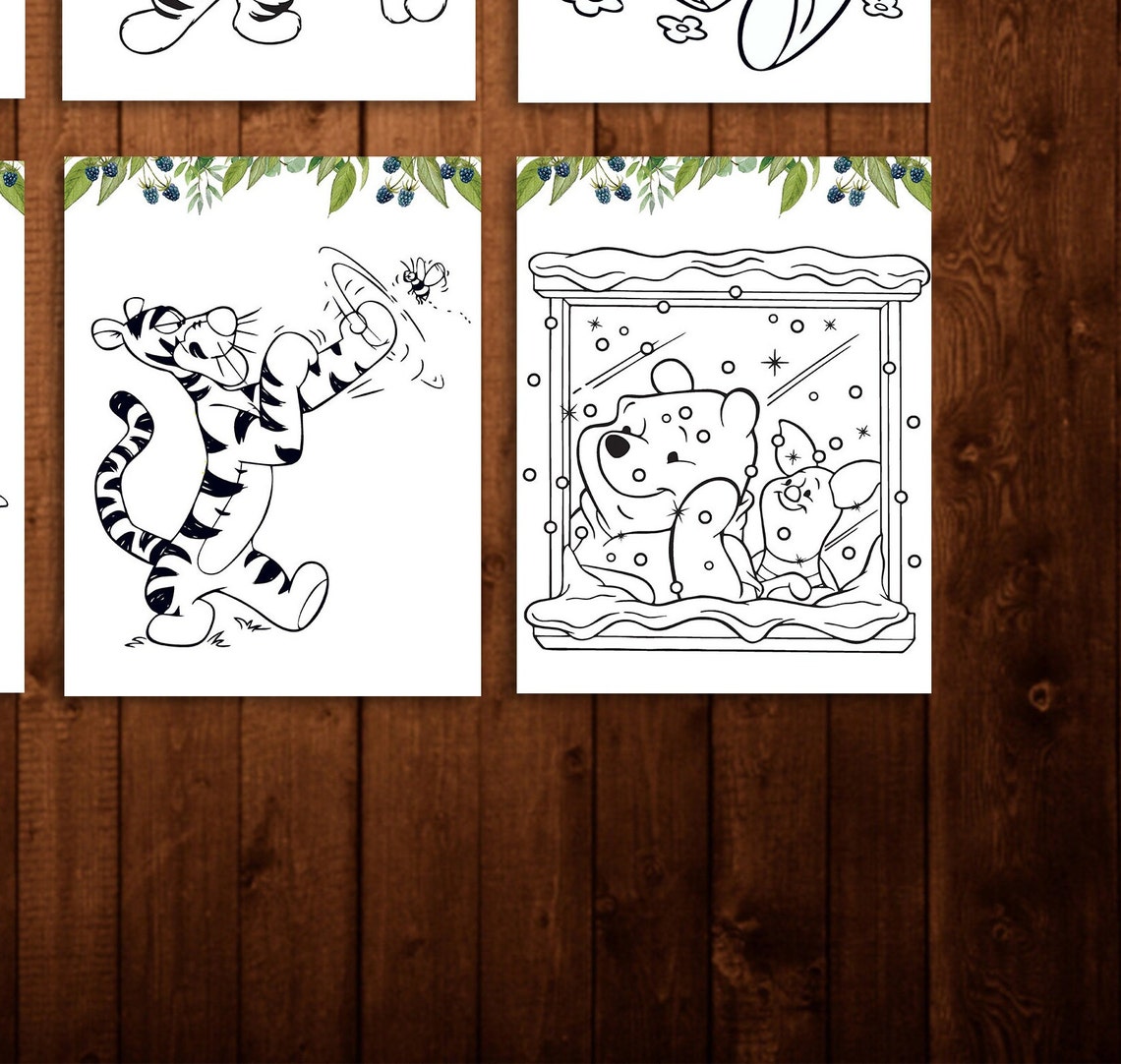 WINNIE THE POOH Coloring Pages Book Birthday Games Winnie the - Etsy